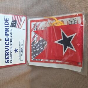 Marines Red Flagpole Streamer
